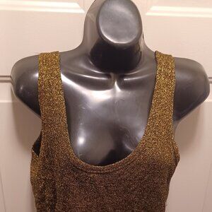 Kenar Gold/Black glitter tank top